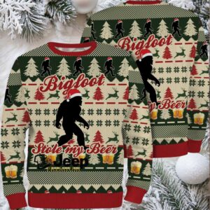 Bigfoot Stole My Beer Christmas Ugly Christmas Sweater
