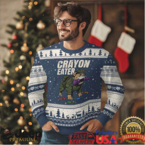 Crayon Eater Ugly Christmas Sweater Funny Bulldog Military Corps Proud Soldier Family Crayon Eater Ugly Christmas Sweater Funny Bulldog Military Corps Proud Soldier Family
