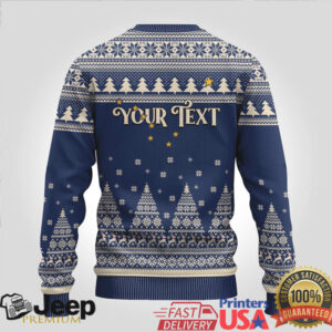 Custom Alaska Christmas Ugly Christmas Sweater Santa Claus With Snowman Reindeer Penguin Custom Alaska Christmas Ugly Christmas Sweater Santa Claus With Snowman Reindeer Penguin