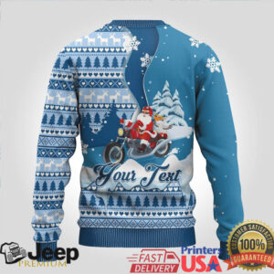 Custom Louisiana Christmas Ugly Christmas Sweater Santa Claus Riding Motorcycle With Pelican Custom Louisiana Christmas Ugly Christmas Sweater Santa Claus Riding Motorcycle With Pelican