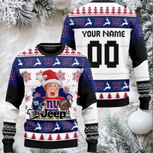 Personalized New York Giants x Home Alone Ugly Christmas Sweater