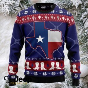 Texas Map Symbols Pattern Ugly Christmas Sweater Texas Map Symbols Pattern Ugly Christmas Sweater