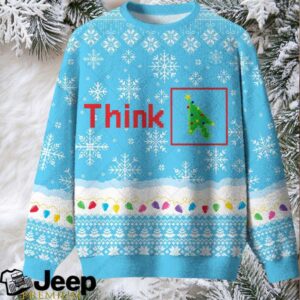 Think Ugly Christmas Fuzzy Fleece Sweatshirt Think Ugly Christmas Fuzzy Fleece Sweatshirt