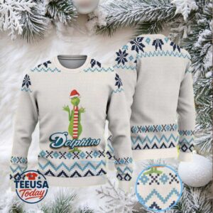 White and Aqua Zigzag Pattern “Grinch Miami Dolphins” Ugly Christmas Sweater.jfif White and Aqua Zigzag Pattern “Grinch Miami Dolphins” Ugly Christmas Sweater.jfif