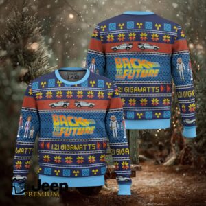 1.21 Gigawatts Back To The Future Ugly Christmas Sweater 1.21 Gigawatts Back To The Future Ugly Christmas Sweater