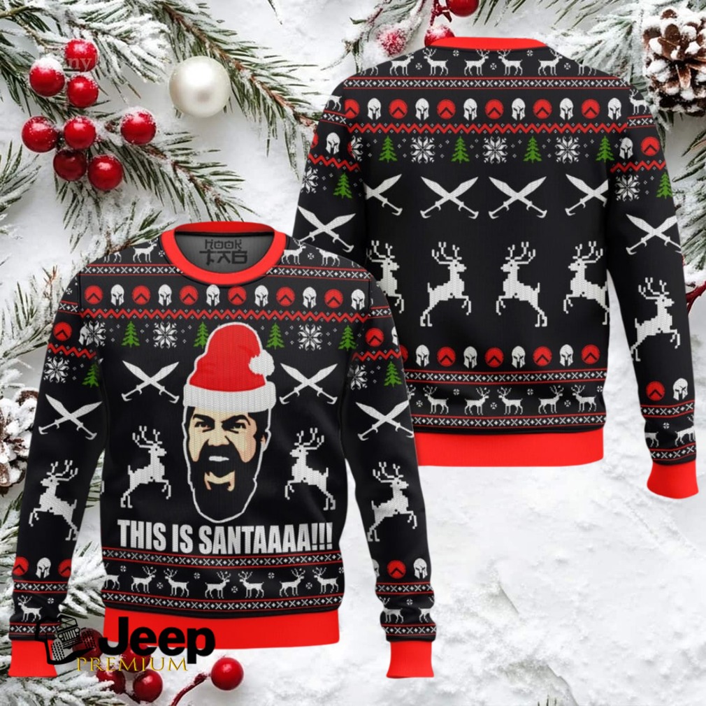 300 Sparta “This Is Santaaa” Ugly Christmas Sweater 300 Sparta “This Is Santaaa” Ugly Christmas Sweater