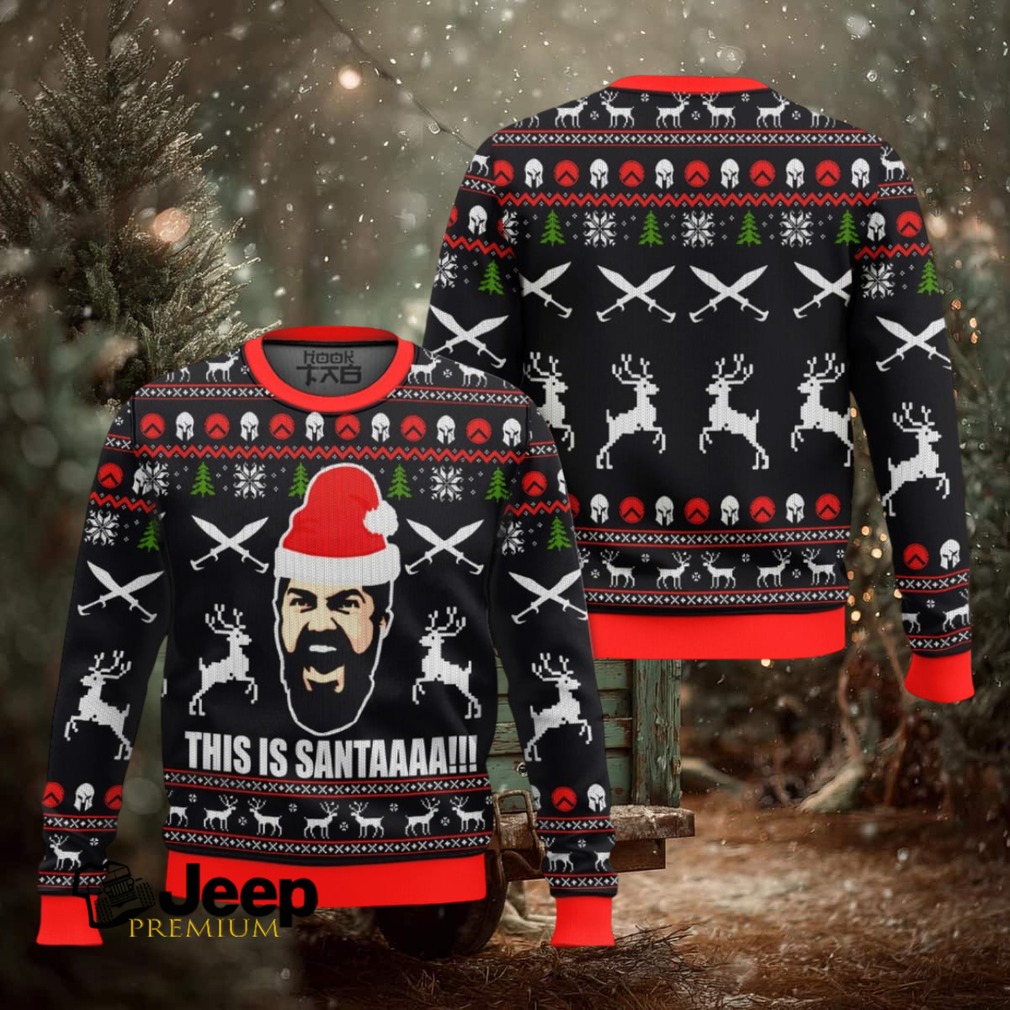 300 Sparta “This Is Santaaa” Ugly Christmas Sweater 300 Sparta “This Is Santaaa” Ugly Christmas Sweater
