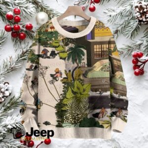 A Green City Crew Neck Sweater