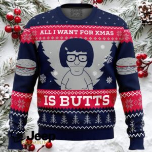 All I Want For Xmas is Butts Bob’s Burgers Ugly Christmas Sweater