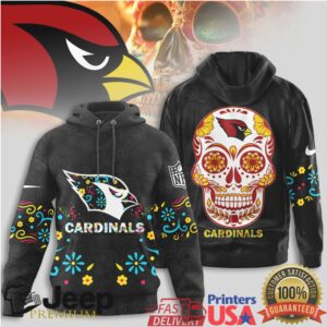 Arizona Cardinals Official NFL Dia de los Muertos Limited Editions Hoodie