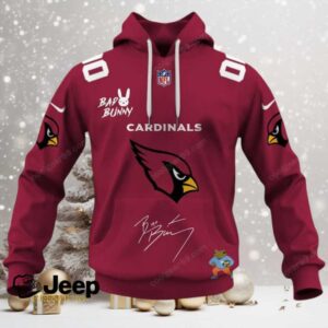 Arizona Cardinals x Bad Bunny Super Bowl 2026 NFL Hoodie Arizona Cardinals x Bad Bunny Super Bowl 2026 NFL Hoodie