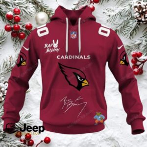 Arizona Cardinals x Bad Bunny Super Bowl 2026 NFL Hoodie