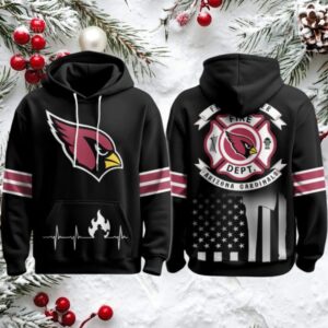 Arizona Cardinals x Firefighter Appreciation Night Game Hoodie 3D Arizona Cardinals x Firefighter Appreciation Night Game Hoodie 3D