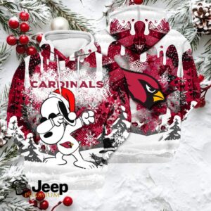 Arizona Cardinals x Snoopy Dabbing Christmas Hoodie Arizona Cardinals x Snoopy Dabbing Christmas Hoodie
