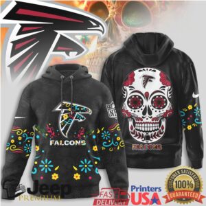 Atlanta Falcons Official NFL Dia de los Muertos Limited Editions Hoodie