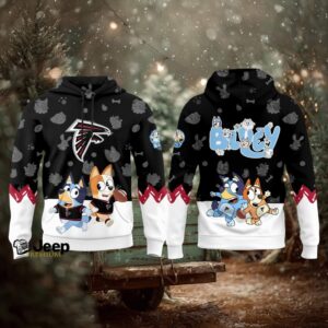 Atlanta Falcons x Bluey Night Hoodie Football Hoodie 3D Atlanta Falcons x Bluey Night Hoodie Football Hoodie 3D