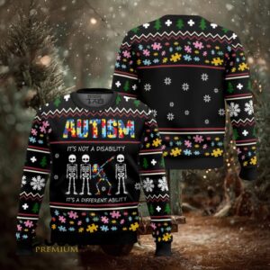 Autism Is Not Disability Ugly Christmas Sweater Autism Is Not Disability Ugly Christmas Sweater