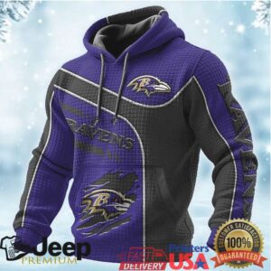 Baltimore Ravens Lines Graphic 3D Pullover Hoodie