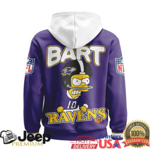 Baltimore Ravens Official NFL Bart Simpson Hoodie