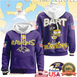 Baltimore Ravens Official NFL Bart Simpson Hoodie