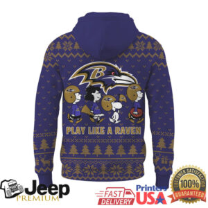 Baltimore Ravens Official NFL Cozy Snoopy Football Fan Hoodie