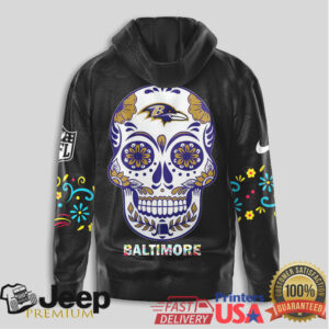 Baltimore Ravens Official NFL Dia de los Muertos Limited Editions Hoodie