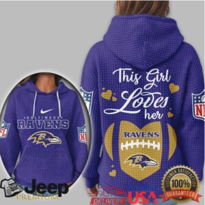 Baltimore Ravens Official NFL Game Day Waffle Hoodie Baltimore Ravens Official NFL Game Day Waffle Hoodie