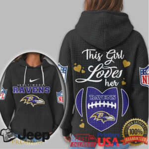 Baltimore Ravens Official NFL Game Day Waffle Hoodie