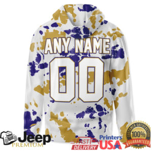 Baltimore Ravens Official NFL Gridiron Splash Personalized Hoodie