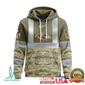 Baltimore Ravens Official NFL Hi Vis Salute to Service Hoodie