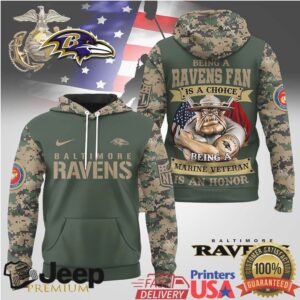 Baltimore Ravens Official NFL Marine Veteran Hoodie