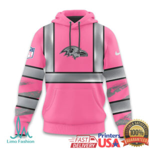 Baltimore Ravens Official NFL Pink High Visibility Hoodie