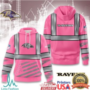 Baltimore Ravens Official NFL Pink High Visibility Hoodie