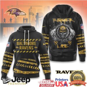 Baltimore Ravens Official NFL Rigger Life Hoodie Baltimore Ravens Official NFL Rigger Life Hoodie