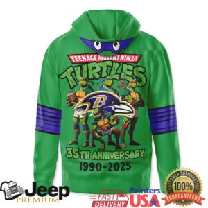 Baltimore Ravens Official NFL Teenage Mutant Ninja Turtles 35th Anniversary Hoodie
