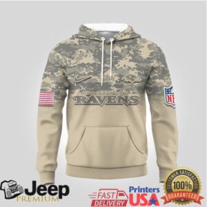 Baltimore Ravens Official NFL Thank You For Your Service 3D Hoodie