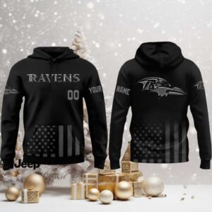 Baltimore Ravens x Back To Black Football Hoodie Limited 2025 3D Unisex Hoodie