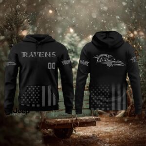 Baltimore Ravens x Back To Black Football Hoodie Limited 2025 3D Unisex Hoodie