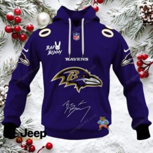 Baltimore Ravens x Bad Bunny Super Bowl 2026 NFL Hoodie