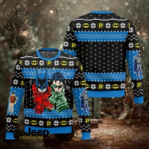 Batman And Robin Ugly Christmas Sweater Batman And Robin Ugly Christmas Sweater