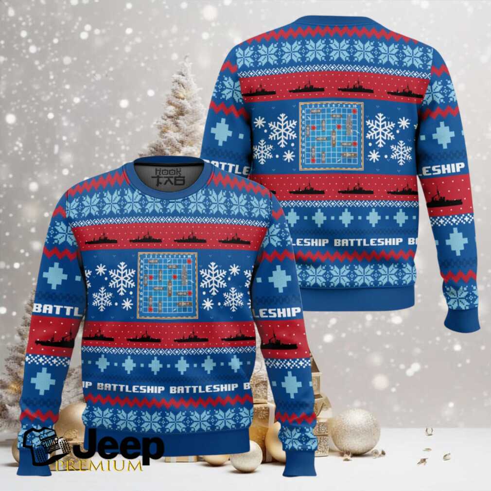 Battleship Board Games Ugly Christmas Sweater Battleship Board Games Ugly Christmas Sweater