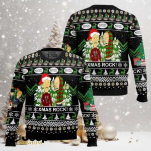 Beavis And Butt head Xmas Rock! Ugly Christmas Sweater