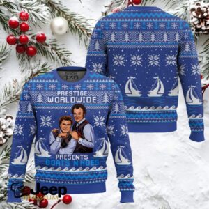 Blue Boats ‘N Hoes Step Brothers Ugly Christmas Sweater