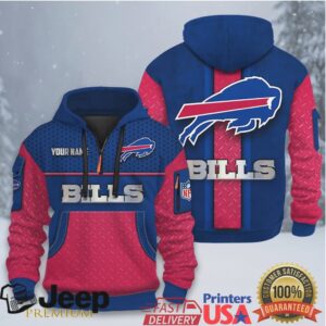 Bold Blue and Red Bills Hoodie Bold Blue and Red Bills Hoodie