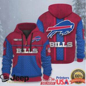 Bold Blue and Red Bills Hoodie