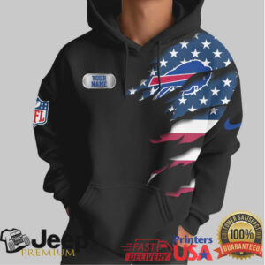 Buffalo Bills Official NFL Customizable Skull Hoodie