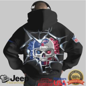 Buffalo Bills Official NFL Customizable Skull Hoodie