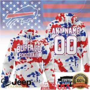 Buffalo Bills Official NFL Gridiron Splash Personalized Hoodie