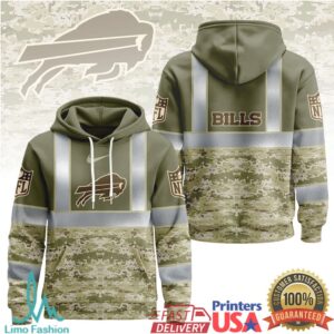Buffalo Bills Official NFL Hi Vis Salute to Service Hoodie