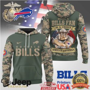 Buffalo Bills Official NFL Marine Veteran Hoodie